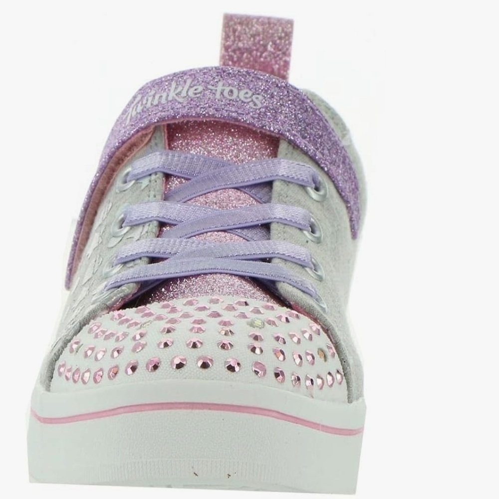 Skechers Twinkle Toes Glitter Sneakers - Pink and Purple